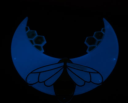 Stained Glass Glow In the Dark Bee Window Hanger