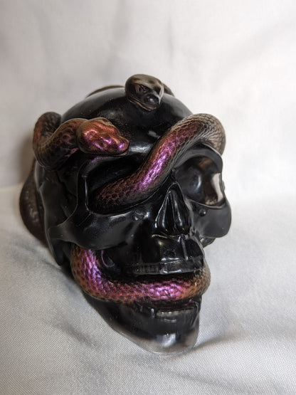 Skull With Metallic Snakes