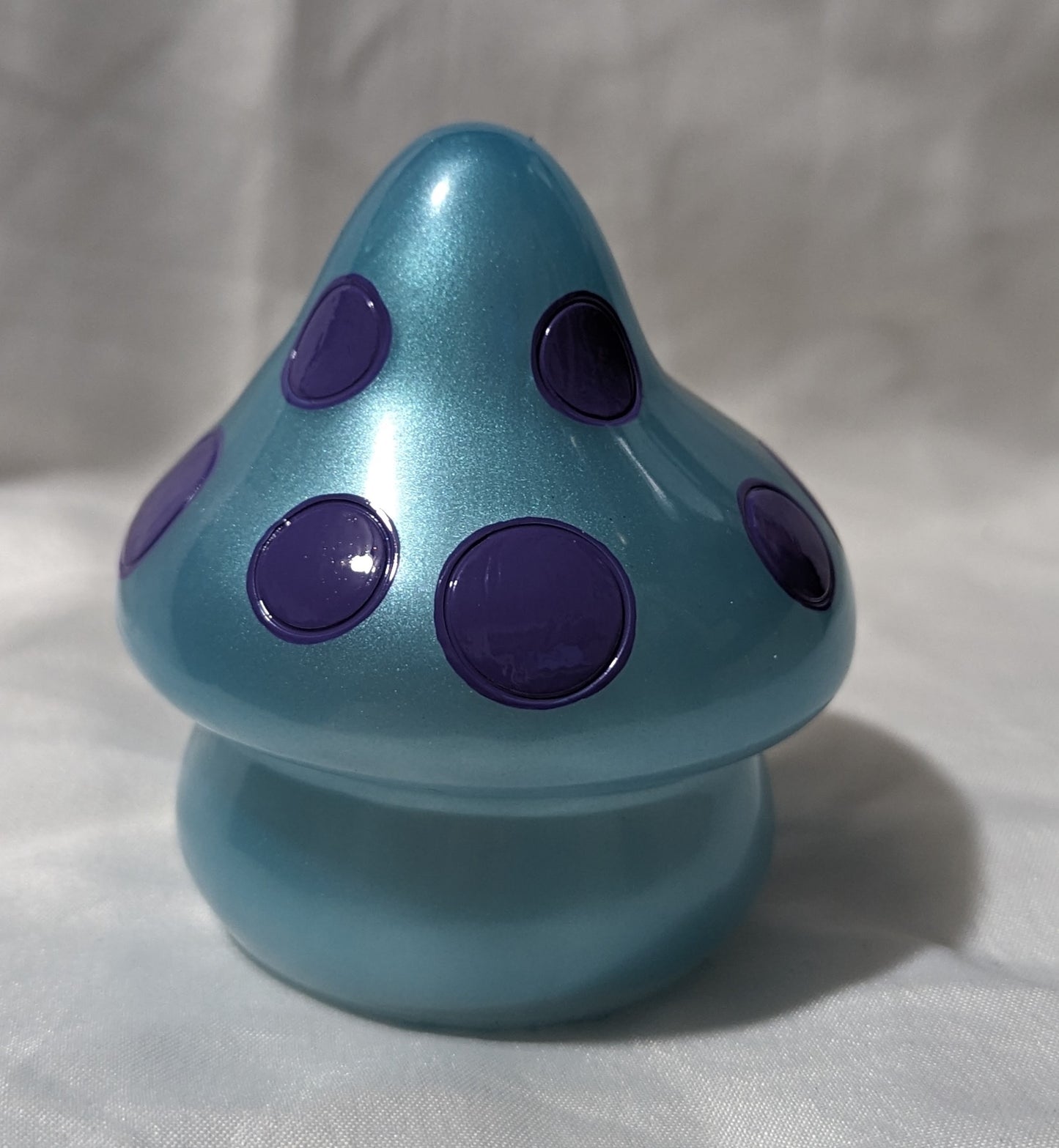 Blue Mushroom Resin Hand Painted