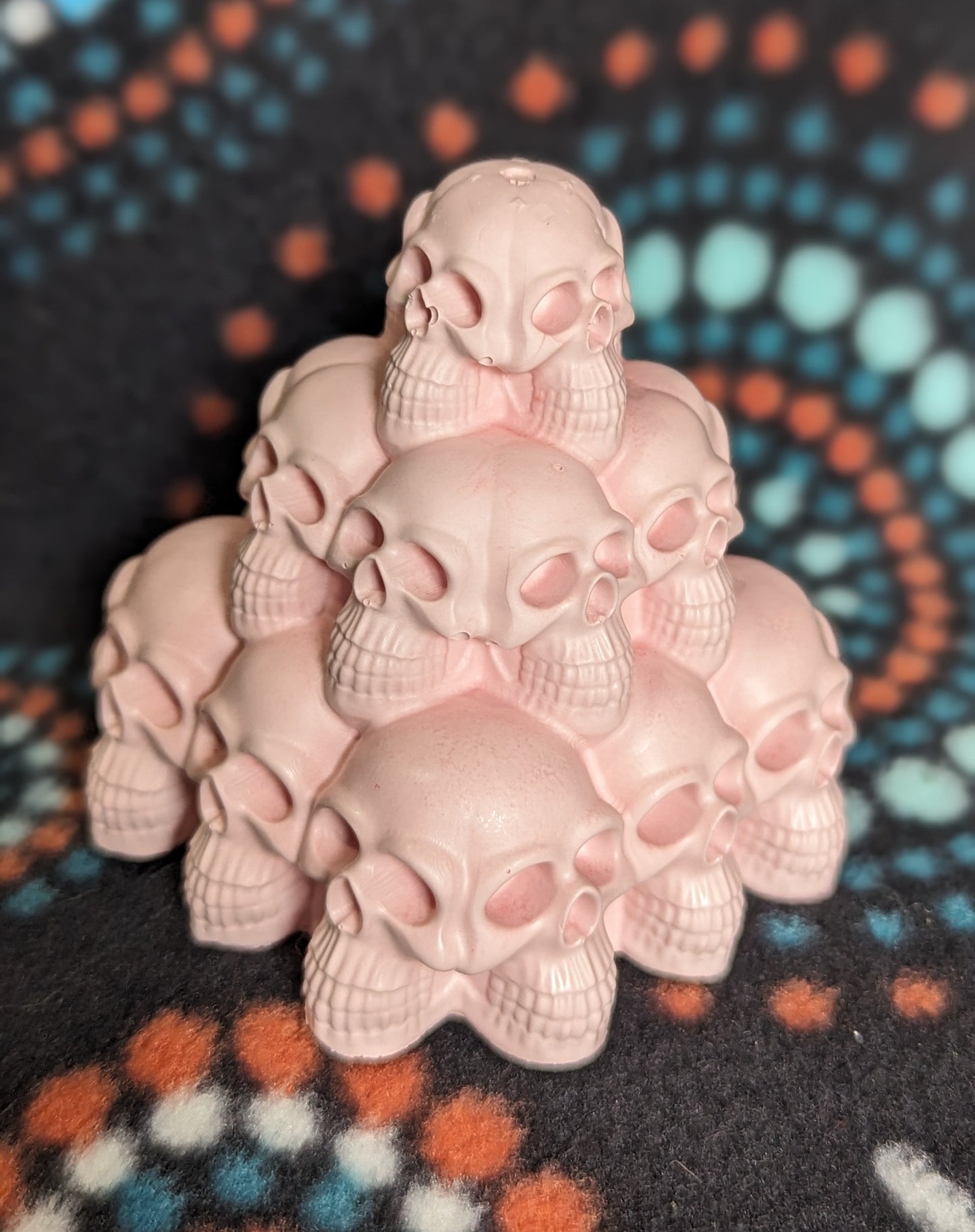 Pink Ceramic Pile Of Skull