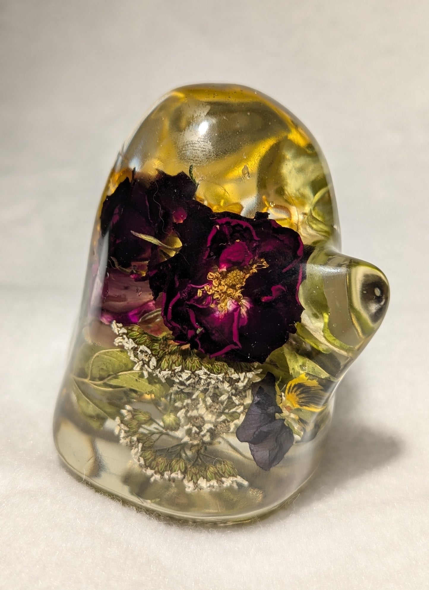 Resin Ghost With Real Flowers