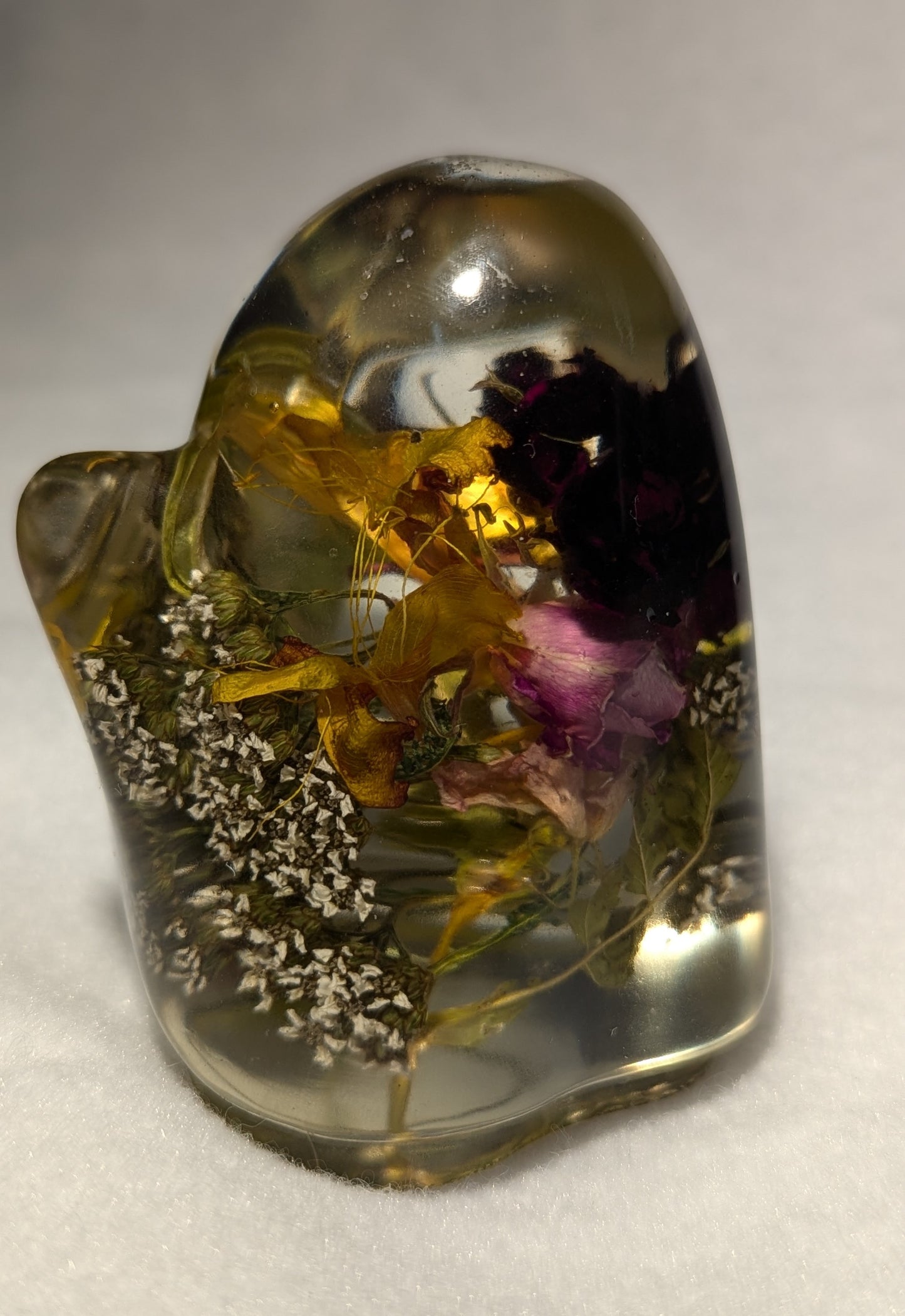 Resin Ghost With Real Flowers