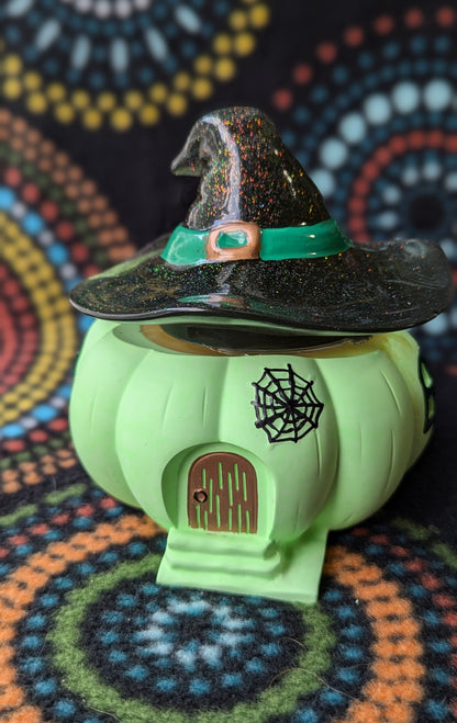 Pumpkin Witch Hut Candle Container