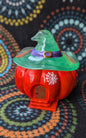 Pumpkin Witch Hut Candle Container