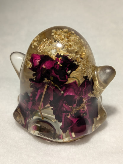 Resin Ghost With Real Flowers