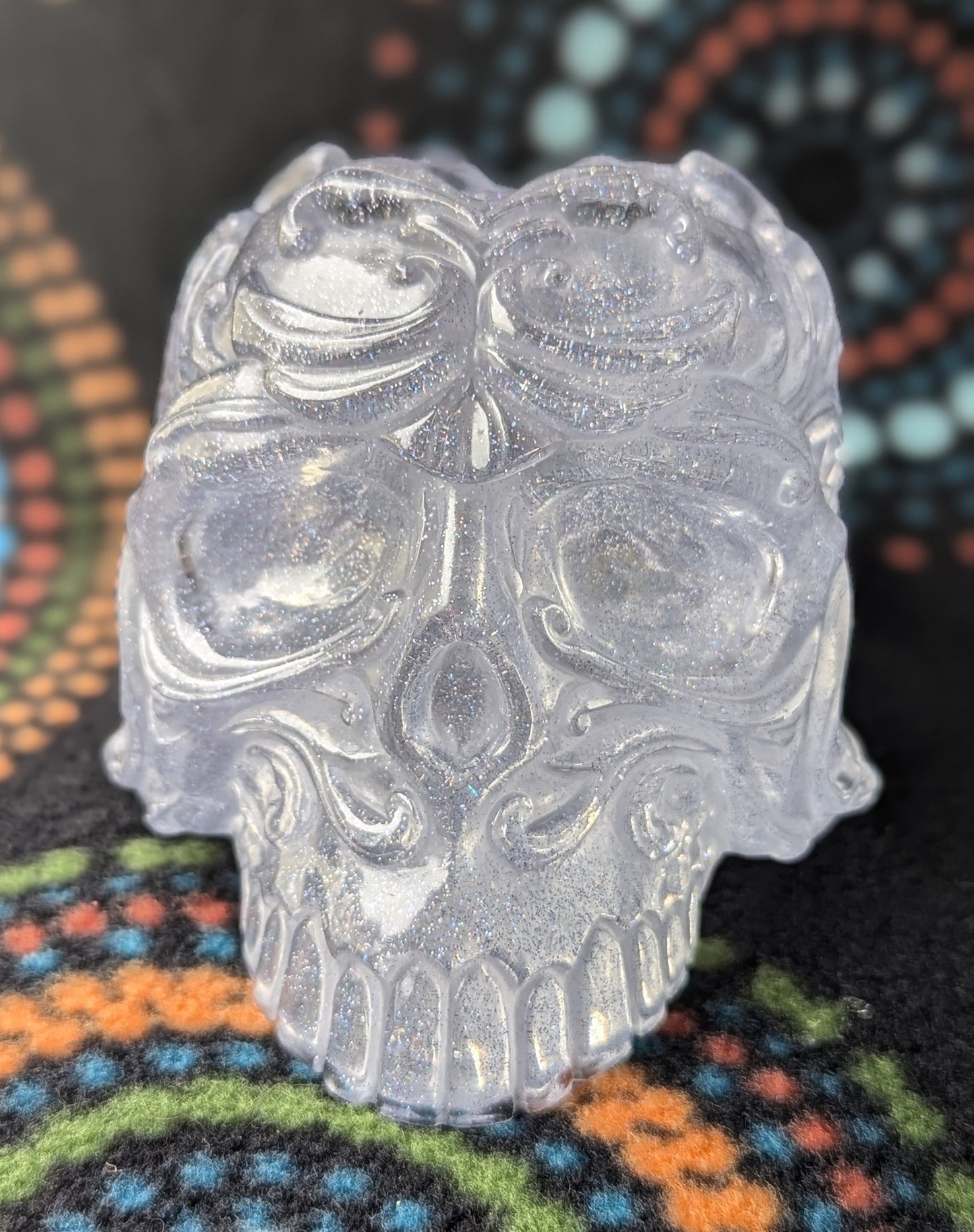 Resin Skull Pen Holder