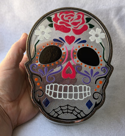 Sugar Skull Decorative Container